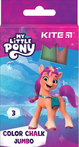 Крейда кольорова 3 кольори Jumbo Litlle Pony