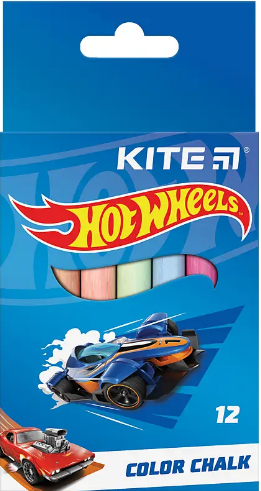 Крейда кольорова 12 шт Hot Wheels