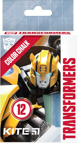 Крейда кольорова 12 шт Transformers