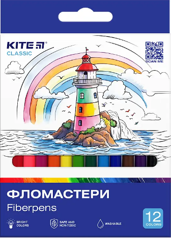 Фломастери 12 кольорів Classic