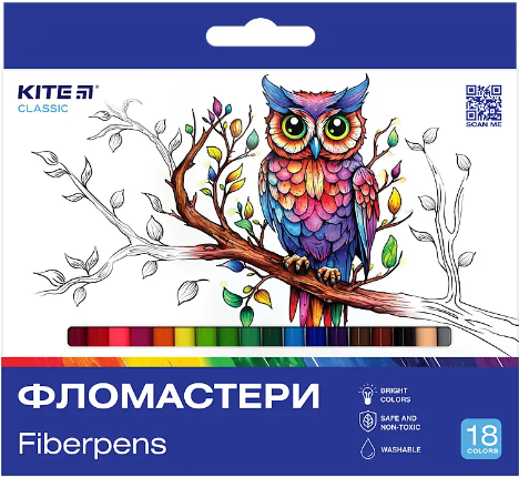 Фломастери 18 кольорів Classic