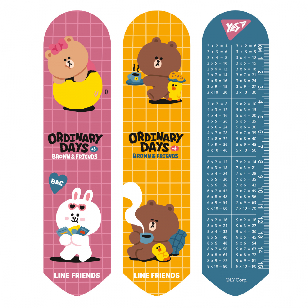 Закладка Line Friends brown 2D