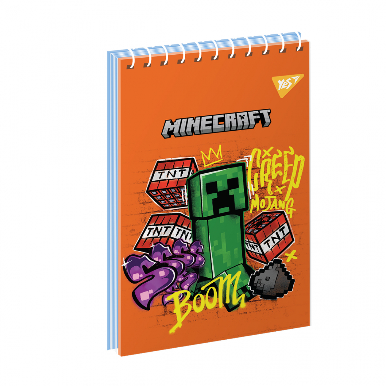 Блокнот пруж. А7 80 аркушів клітинка картонний обкладинка Minecraft