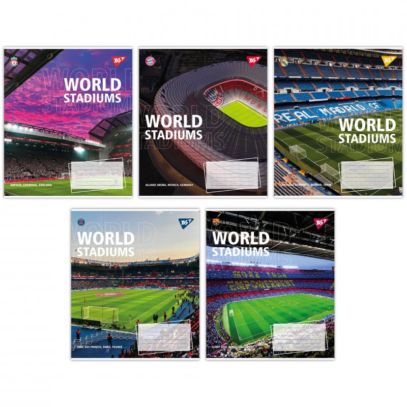 Зошит 24 аркуші клітинка World stadium