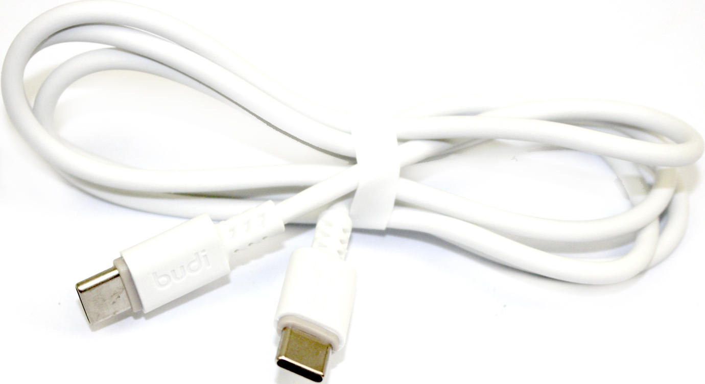 Кабель Type C > Type C Budi 2.4A 1м white