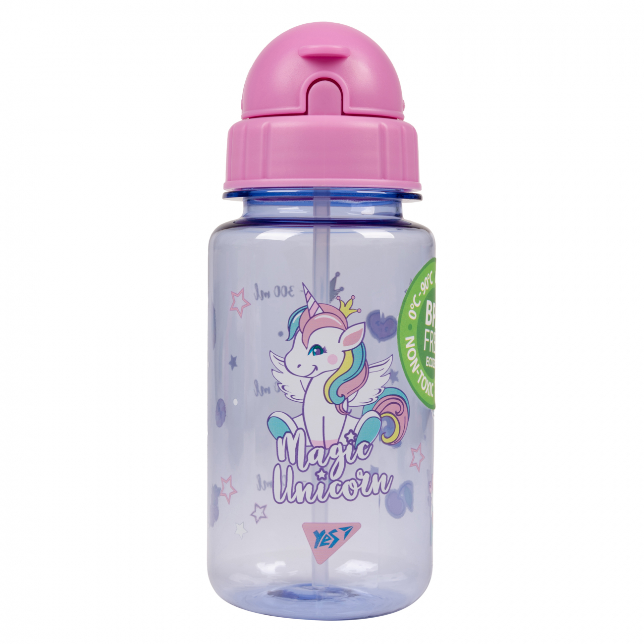 Пляшка для води пластикова 380мл Glamour Unicorn