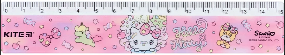 Лінійка пластикова 15см Hello Kitty