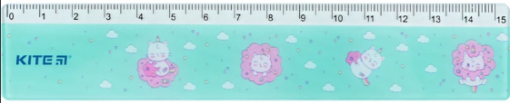 Лінійка пластикова 15см Rainbow Catcorn