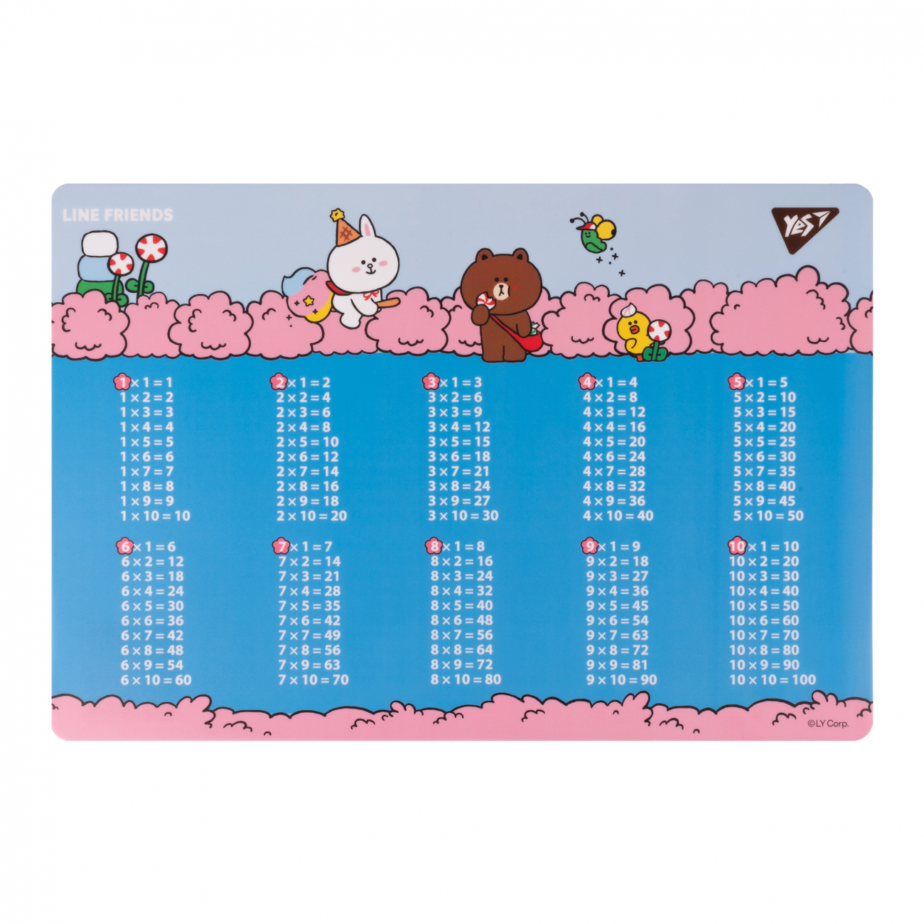 Підкладка для столу Line Friends. Together Таблиця множення