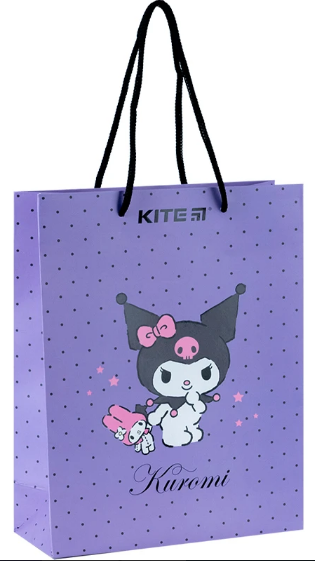 Пакет подарунковий паперовий Kuromi 18×24см