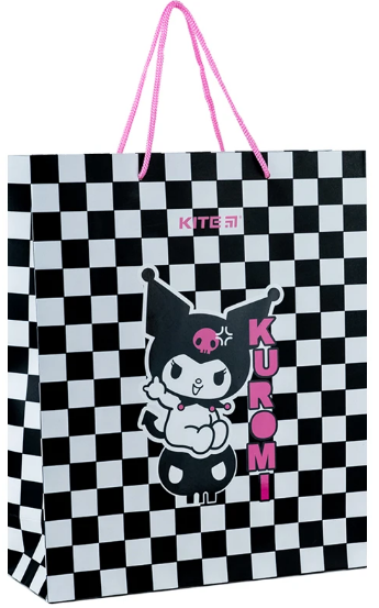 Пакет подарунковий паперовий Kuromi 26×32см