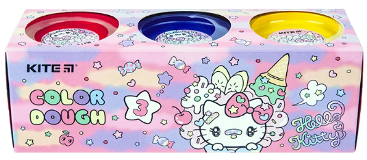 Тісто для ліплення 3 кольори 3×75гр Hello Kitty