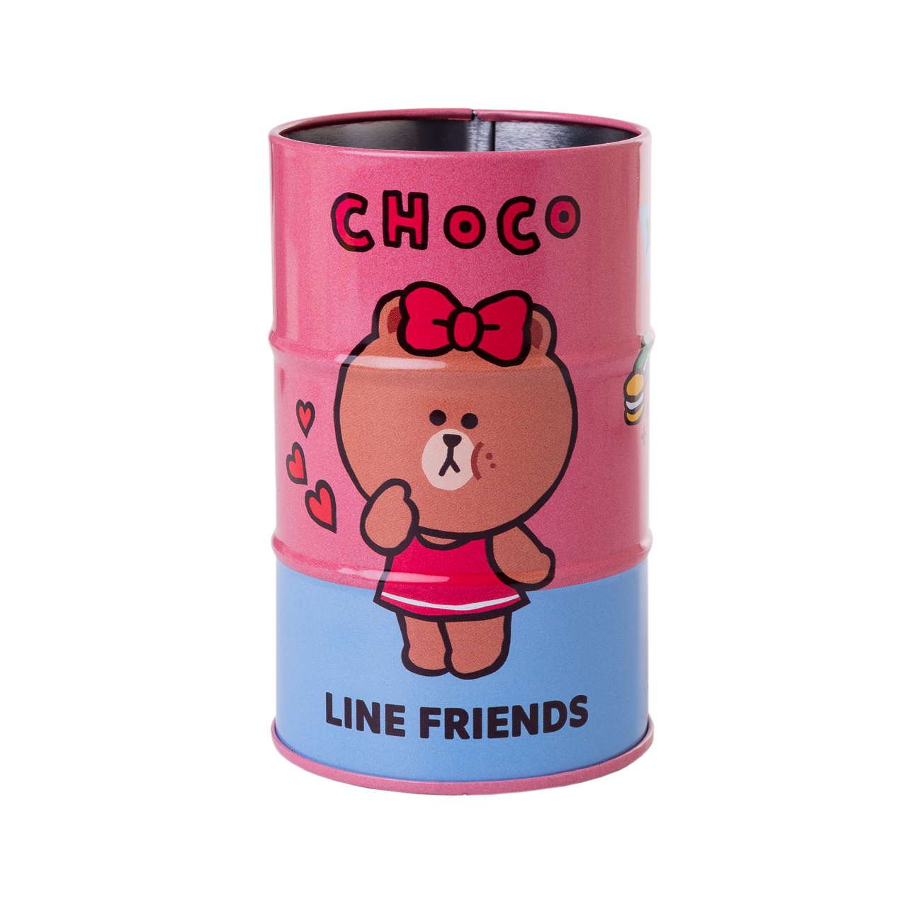 Стакан-підставка металевий «Line friends» бочка