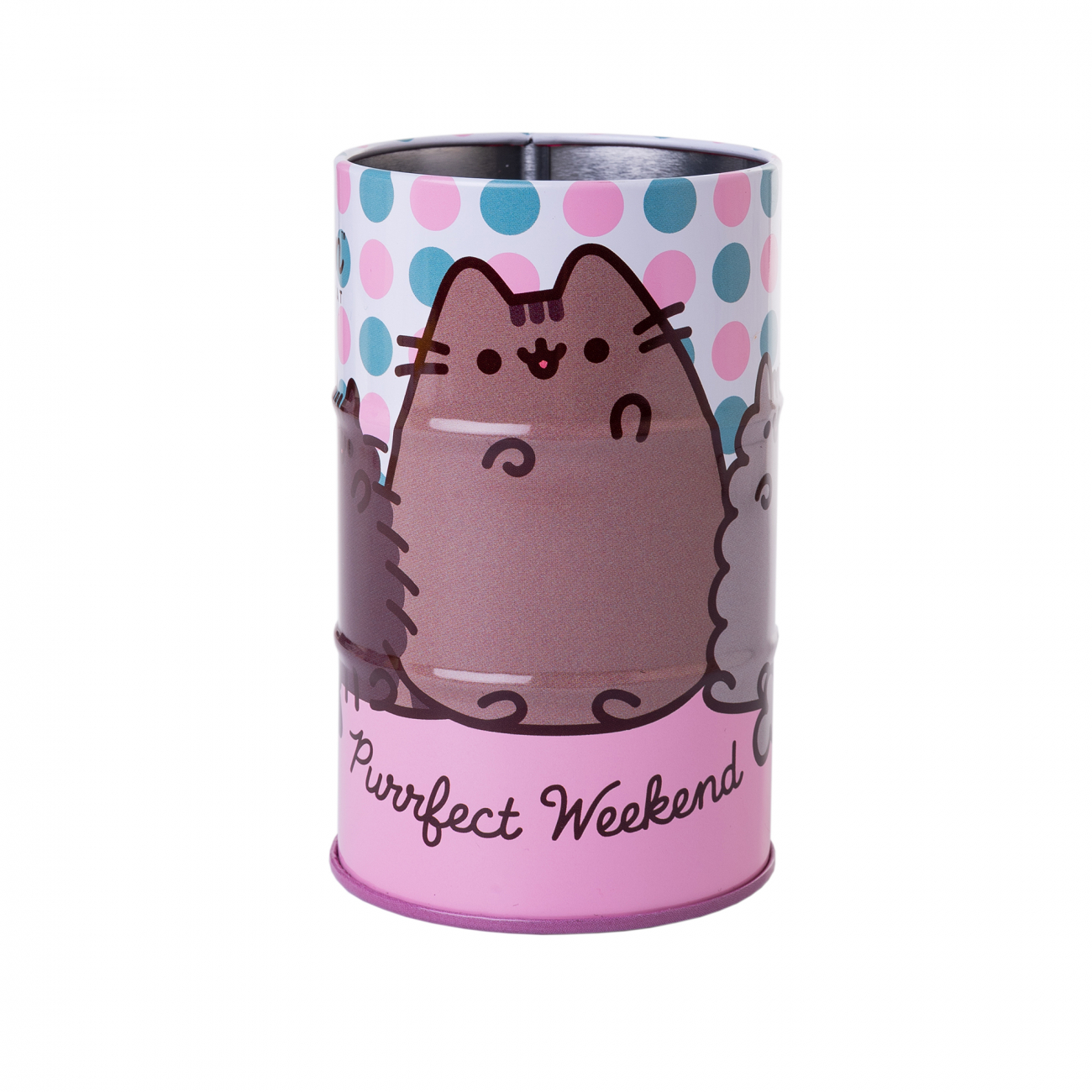Стакан-підставка металевий «Pusheen» бочка