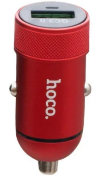 Зарядний пристрій авто швидка зарядка 1USB 3A 18W red