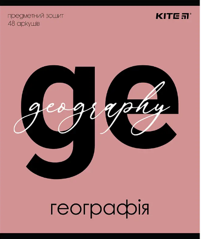 Зошит 48 аркушів клітинка Предметка-Географія софт тач+УФ, Letters