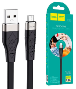 Кабель USB > Type-C X53 Ange Silicone 3A 1м black