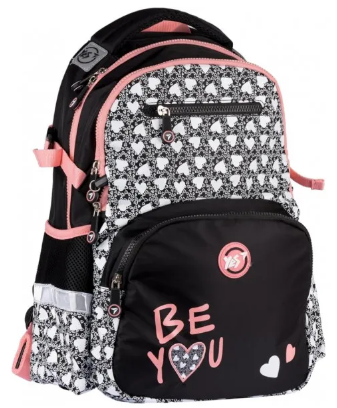 Рюкзак «Yes» T-117 Be YOU 2 відділення, 4 кишені, чорний