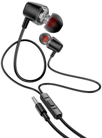 Навушники вакуумні M107 1,2м black+мікрофон