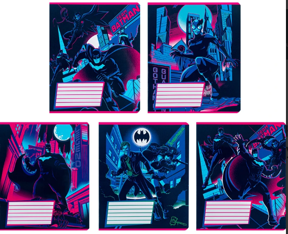 Зошит 18 аркушів лінія гібр. лак + УФ лак DC Comics