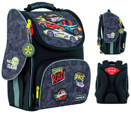 Рюкзак каркасний Education Hot Wheels 1 відділення, 3 кишені, 13×35см