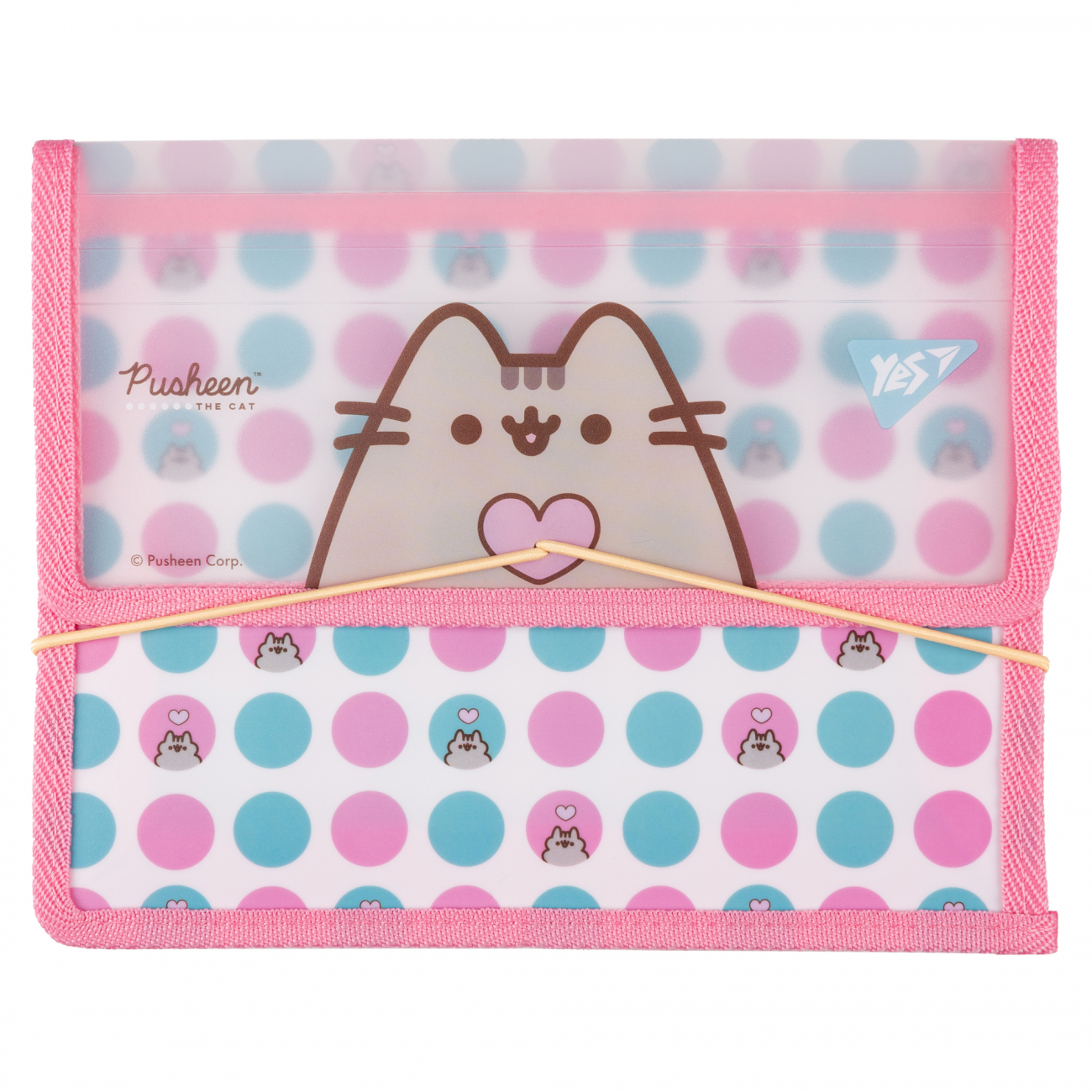 Папка для зош. В5 «Pusheen. Heart» на резинці пластикова