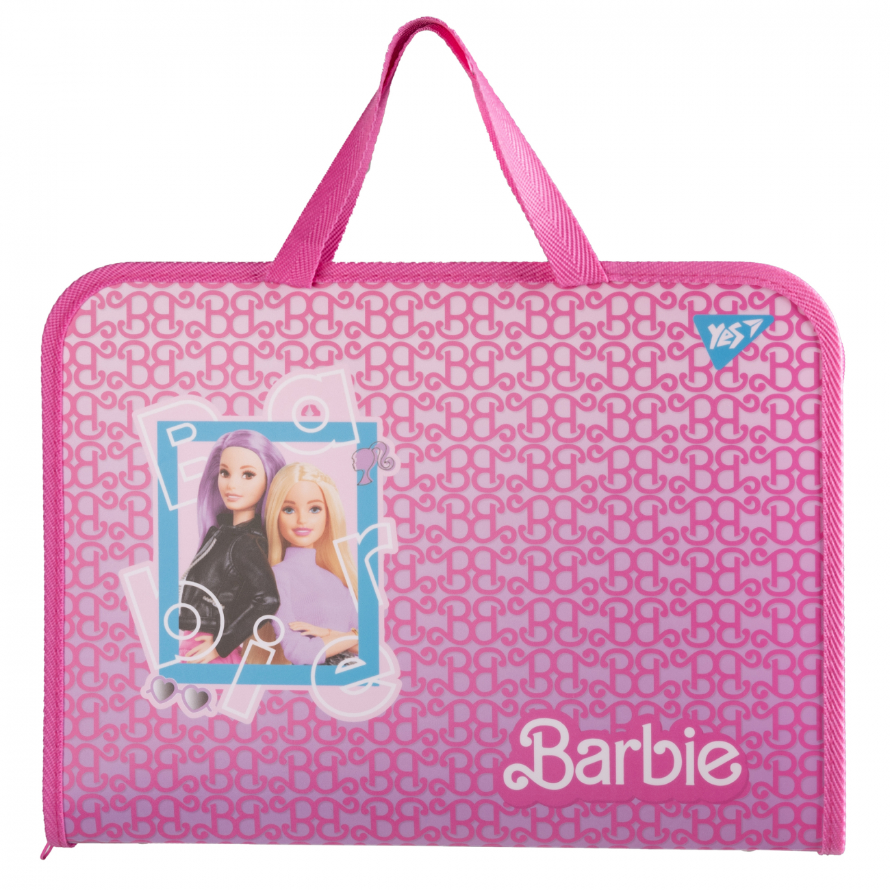 Папка-портфель А4 «Barbie» на блискавці, з ручками