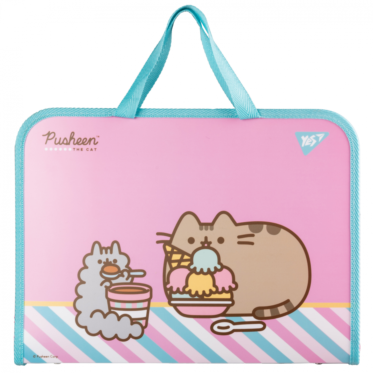 Папка-портфель А4 «Pusheen. Stormy» з ручками