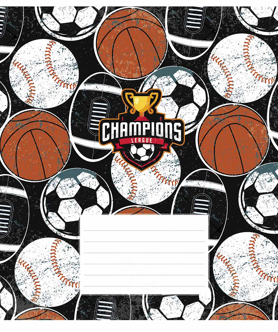 Зошит 12 аркушів клітинка Star «Champions» ВД-лак