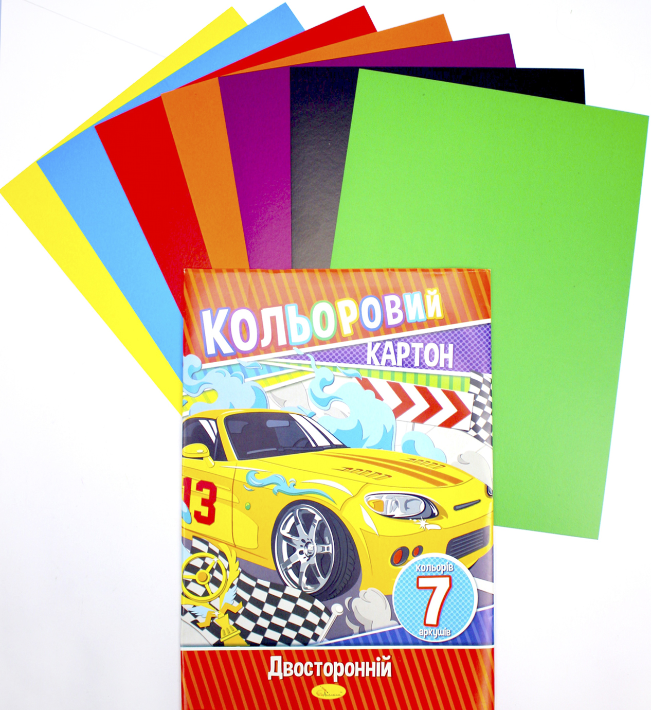 Картон кольоровий А4 8 аркушів «Glitter» Premium