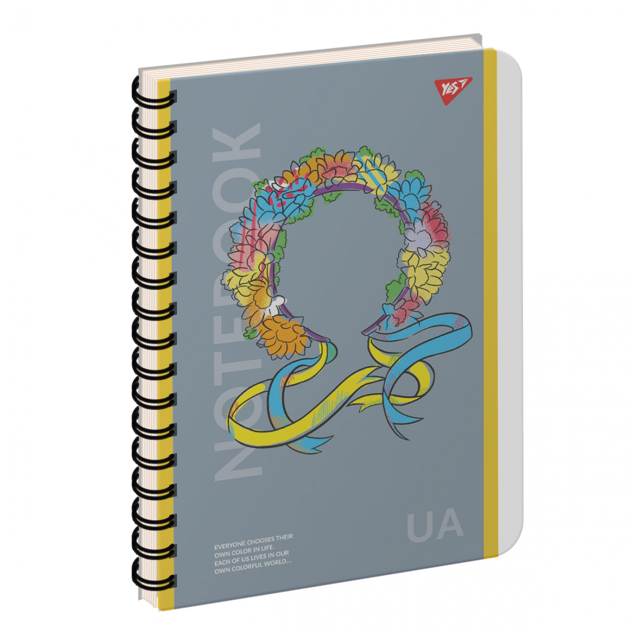 Зошит пруж. А4 144 аркуші пластиковий обкладинка «Notebook UA»