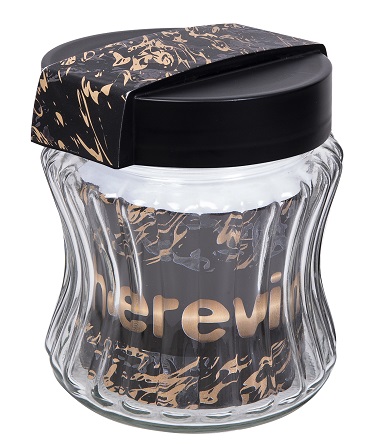 Банка скло «Herevin Yellow Black Marble» 0,95л