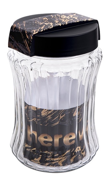 Банка скло «Herevin Yellow Black Marble» 1,25л