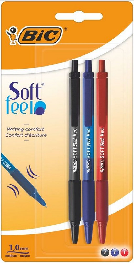 Набір ручок кулькових Soft Feel (3шт)