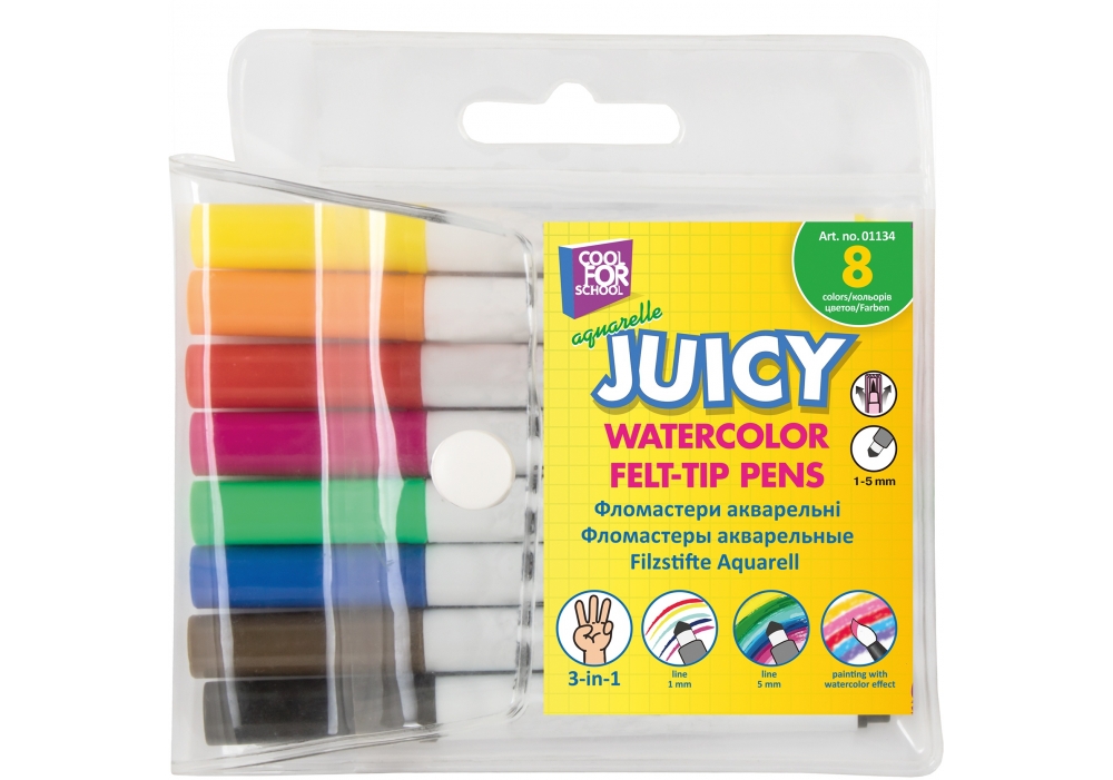 Фломастери «Maxi» 8 кольорів Juicy