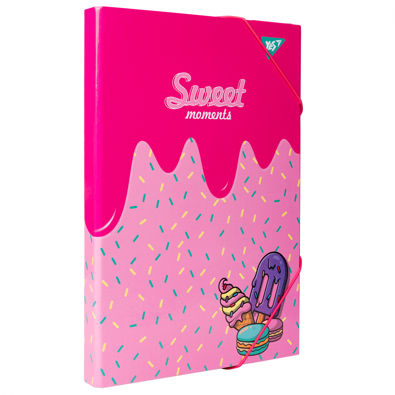 Папка для праці А4 «1В» «Sweet Cream» на резинці картон