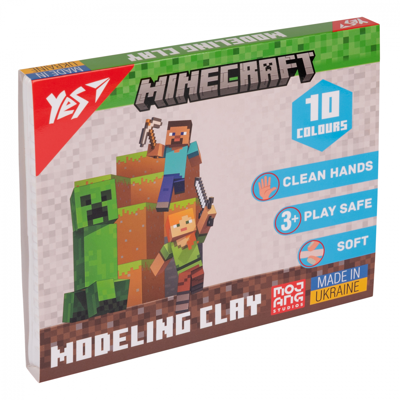 Пластилін Minecraft 10 кольорів 200гр