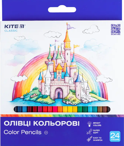 Олівці кольорові 24 кольори Classic
