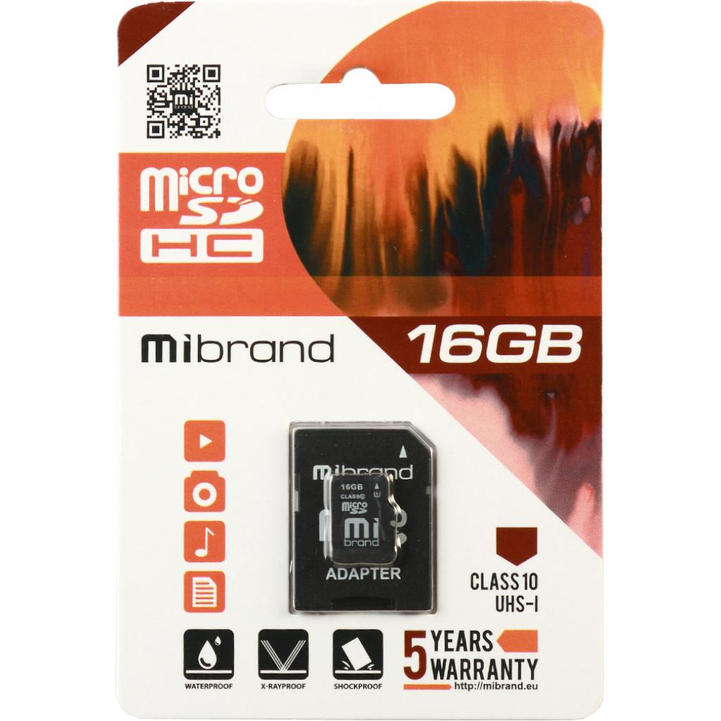 Карта пам`яті 16Gb Micro-SDHC (UHS-1) class10 (adapter SD)