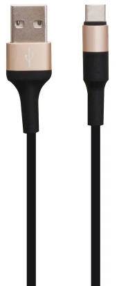Кабель USB > Type-C X26 3A 1м black/gold