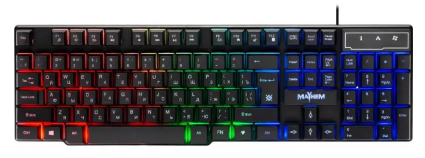 Клавіатура мультимедійна Mayhem GK-360DL RGB