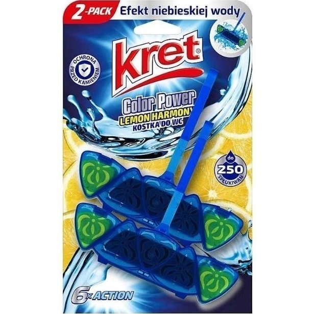 Підвісний блок д/туалету твердий «Kret» Lemon harmony 2×40мл