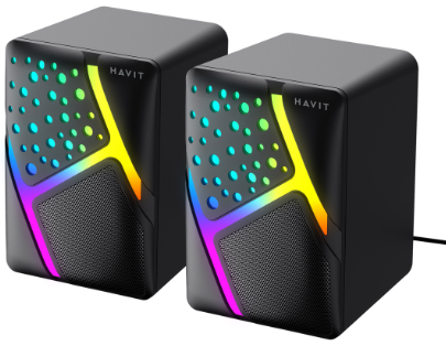 АС 2.0 HV-SK763 USB RGB 2×3W black