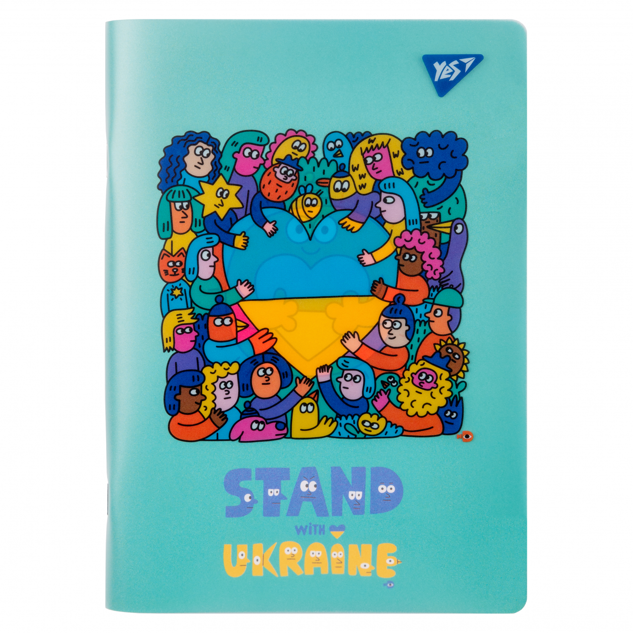 Блокнот А5 70 аркушів клітинка пластиковий обкладинка Stand with Ukraine