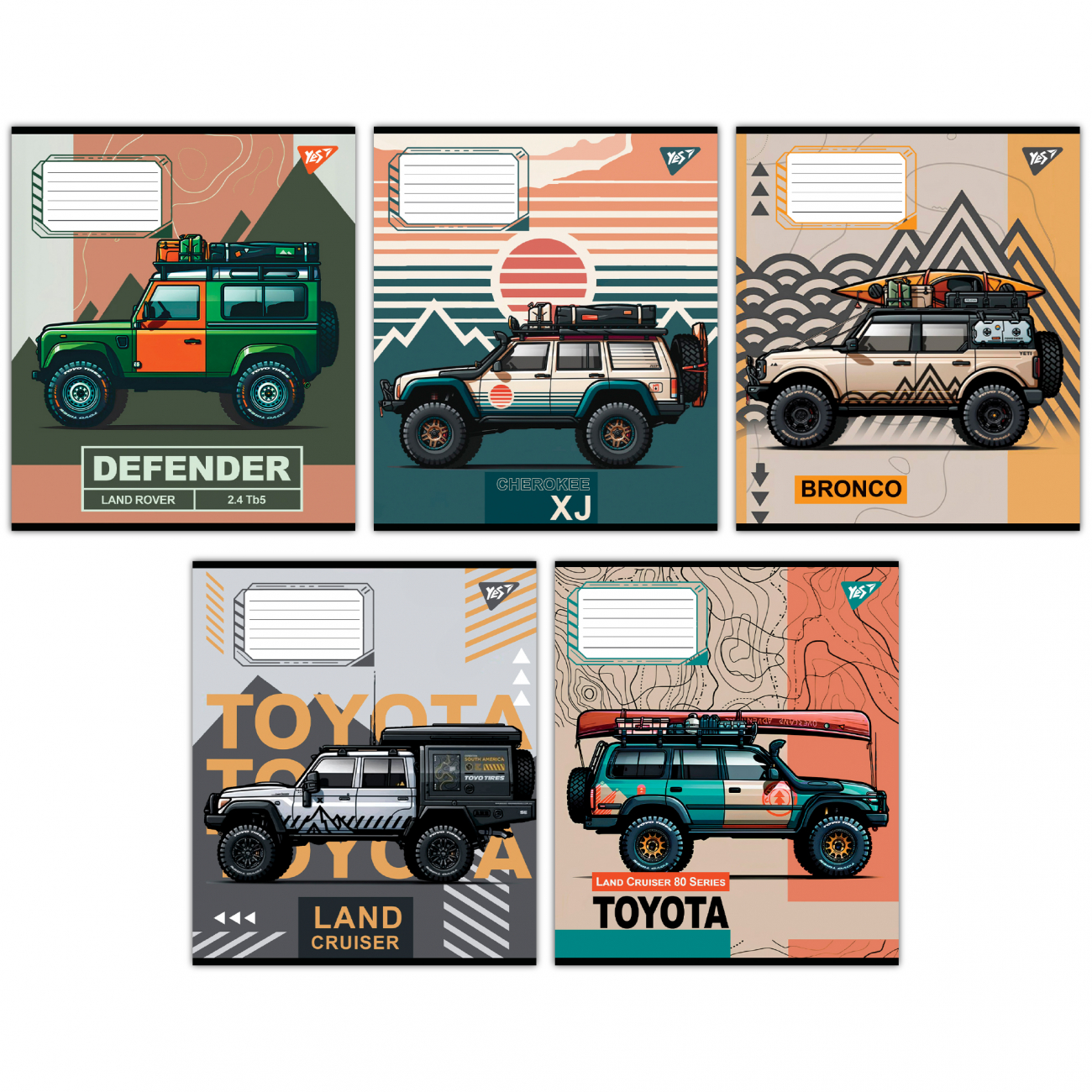 Зошит 36 аркушів клітинка Off road vehicle