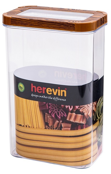 Контейнер для харч. прод. пластиковий «Herevin Wood» Transparent Lid 2,5л