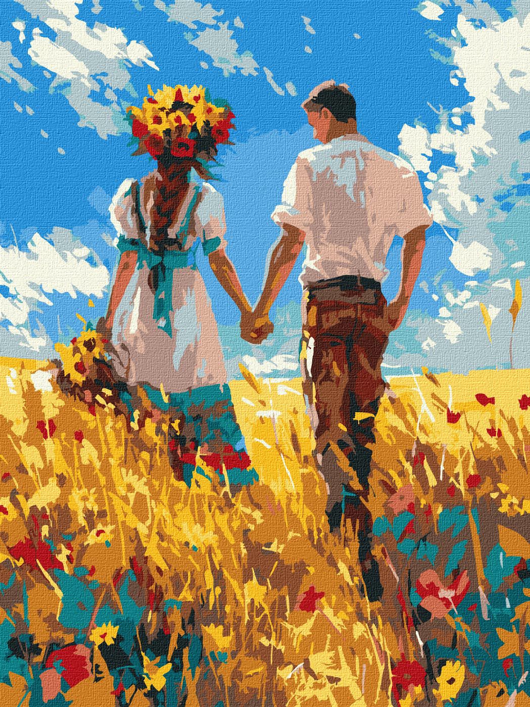 Картини по номерах акрилові «Прогулянка закоханих» 30×40см