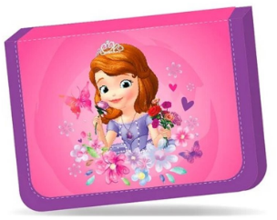 Пенал Disney SOFIA, 1 відділення, з 2 відворотами, 20×13,5×4см