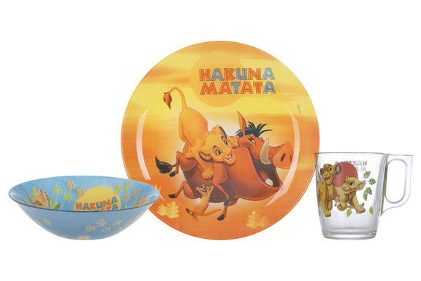Сервіз дитячий 3 предмети «Luminarc Disney Lion King»
