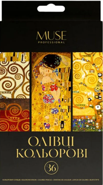Олівці кольорові 36 кольорів Muse тригранні, +точилка